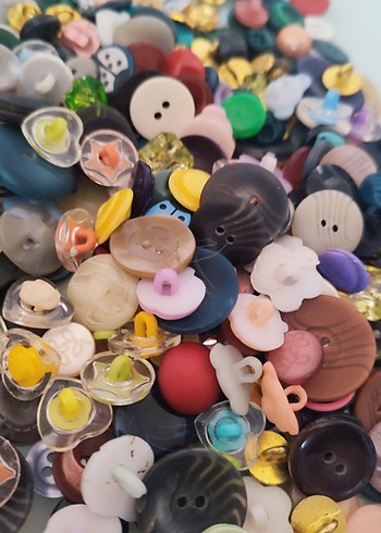 50 Adet Çeşitli Renklerde El İşi Düğmeler - Görsel 4