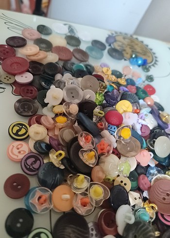 50 Adet Çeşitli Renklerde El İşi Düğmeler - Görsel 2