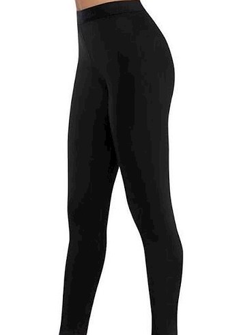 2 Xl Bayan Termal Tayt Bedenler Mevcut Siyah Lastikli Kadın Tayt - Görsel 2