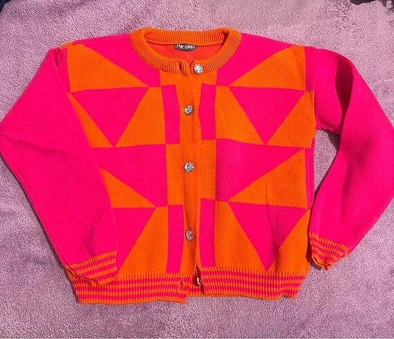 Pembe Turuncu Hırka