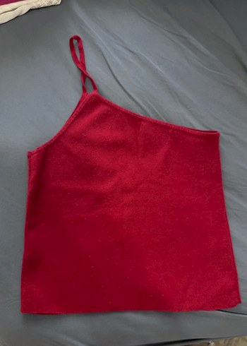 Kırmızı Tek Askılı Kadın Atlet - Görsel 4