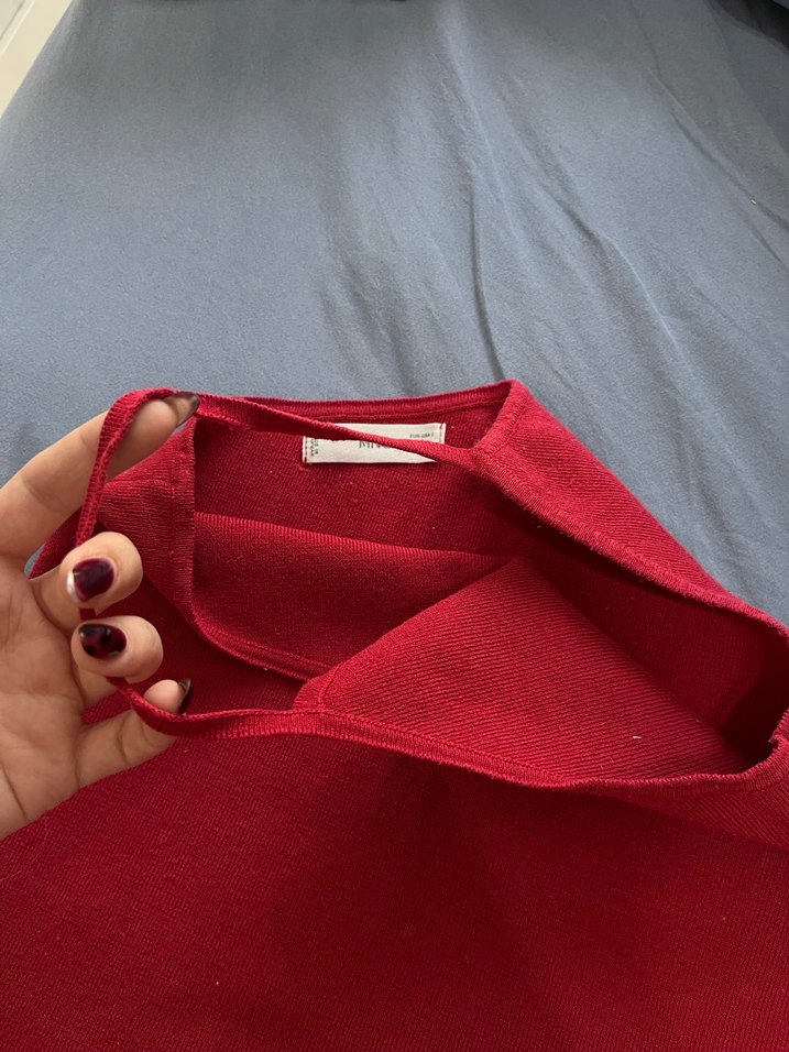 Kırmızı Tek Askılı Kadın Atlet - Görsel 3