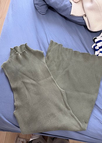 Drapeli Yüksek Yakalı Kolsuz Kadın Uzun Elbise - Görsel 4