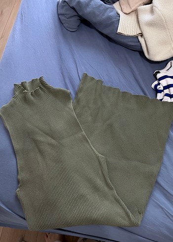 Drapeli Yüksek Yakalı Kolsuz Kadın Uzun Elbise - Görsel 2