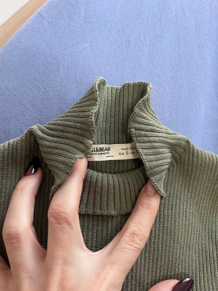 Drapeli Yüksek Yakalı Kolsuz Kadın Uzun Elbise - Görsel 3