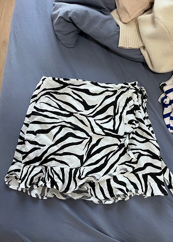 Zebra Desenli Mini Etek - Görsel 4