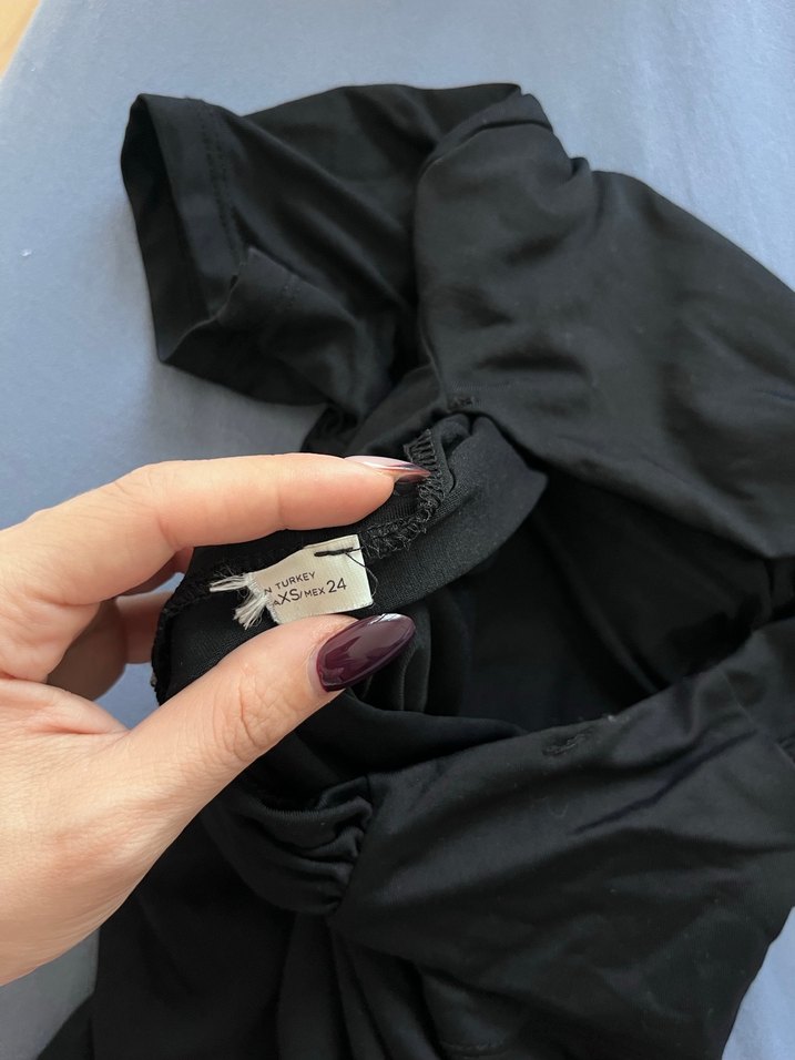 stradivarius kayık yaka bluz - Görsel 3