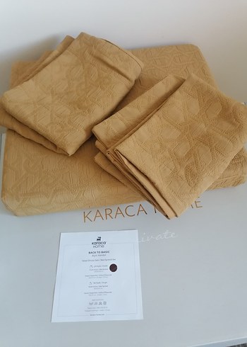 Beden Karaca sıfır çift kişilik yatak örtüsü seti