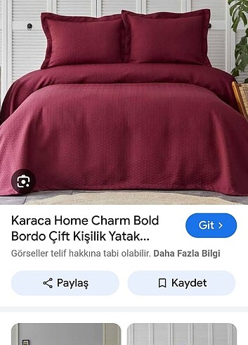 Beden bordo Renk Karaca sıfır çift kişilik yatak örtüsü seti