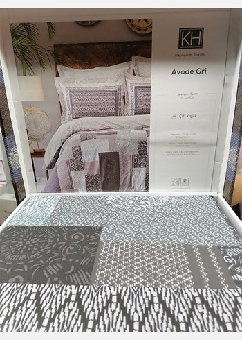 Beden Karaca Home Ayode Gri %100 Pamuk Çift Kişilik Nevresim Takımı
