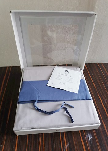 Karaca çift kişilik Gri ve Mavi Baskılı Nevresim Takımı - Görsel 2