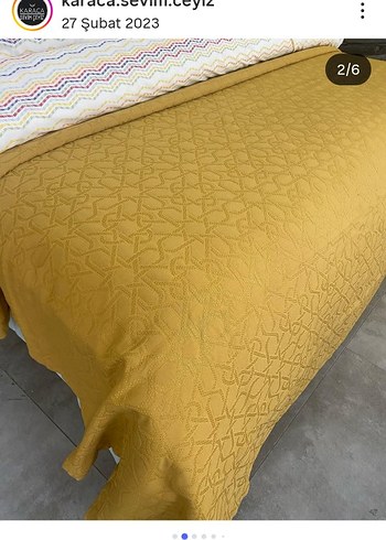 Karaca sıfır çift kişilik yatak örtüsü - Görsel 2