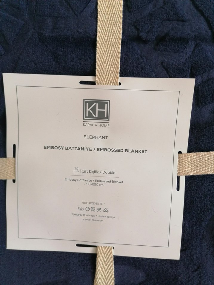 Lacivert Desenli Karaca Home Battaniye - Görsel 5