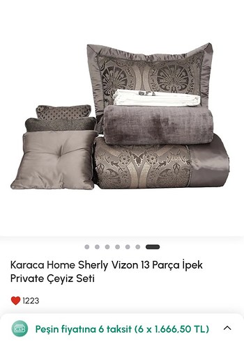 Karaca Home Sherly 13 Parça Gri Desenli Yatak Seti - Görsel 5