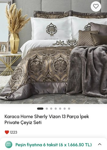 Karaca Home Sherly 13 Parça Gri Desenli Yatak Seti - Görsel 6