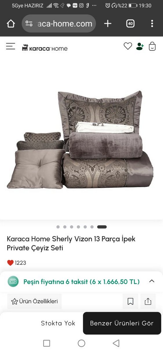 Karaca Home Sherly 13 Parça Gri Desenli Yatak Seti - Görsel 5