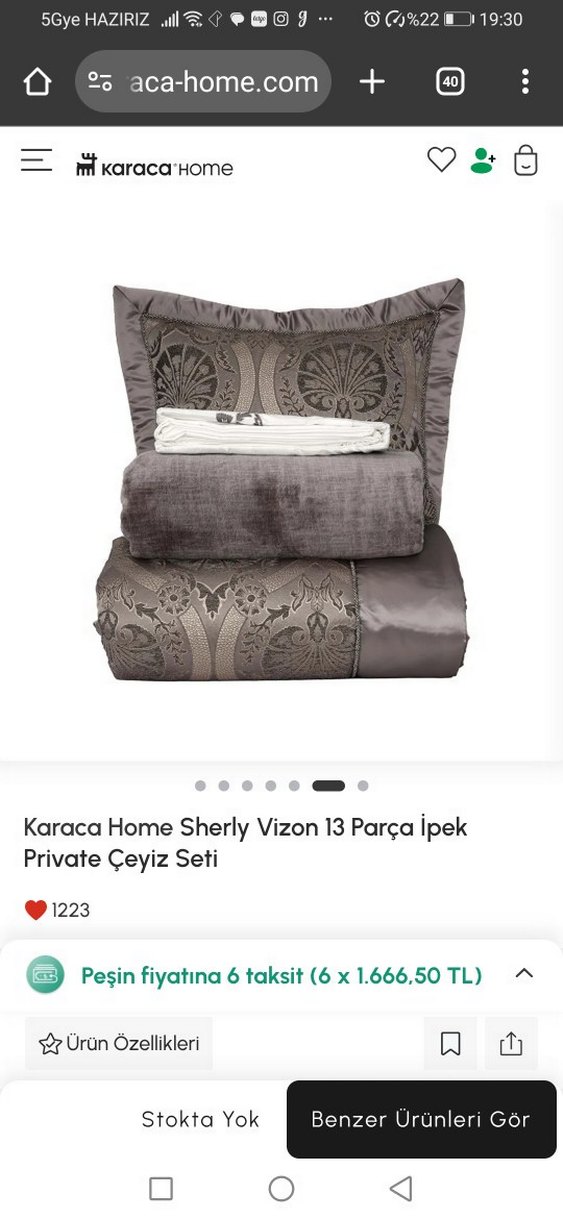 Karaca Home Sherly 13 Parça Gri Desenli Yatak Seti - Görsel 4