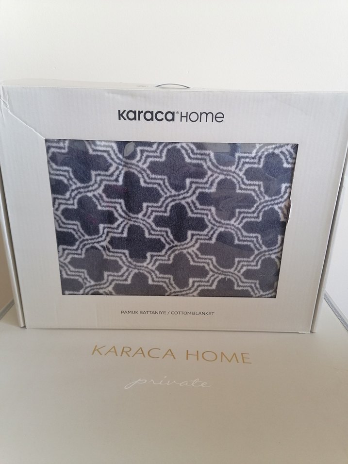 Karaca Home Mavi Desenli Pamuklu Battaniye - Görsel 3