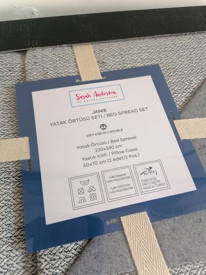 Karaca sıfır çift kişilik yatak örtüsü - Görsel 4