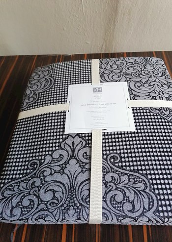 Karaca sıfır çift kişilik yatak örtüsü seti - Görsel 5