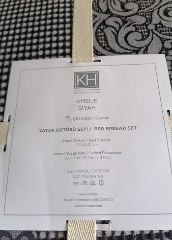 Karaca sıfır çift kişilik yatak örtüsü seti - Görsel 7