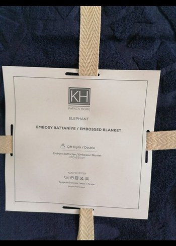 Lacivert Desenli Karaca Home Battaniye - Görsel 2