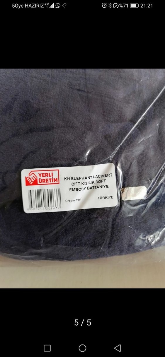 Lacivert Desenli Karaca Home Battaniye - Görsel 5