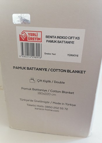 Karaca Home Karaca Home Mavi Desenli Pamuklu Battaniye
