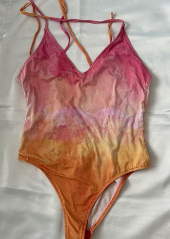 Kadın Çok Renkli Tie-Dye İp Askılı Mayo