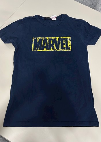 MARVEL Baskılı Koyu Mavi Tişört