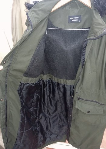 Kadın Haki Uzun Parka - Görsel 6