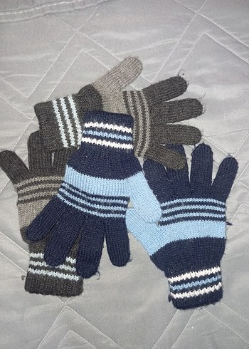 Erkek Çocuk Eldiven Gri ve Lacivert - Görsel 3