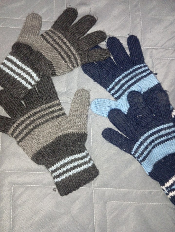 Erkek Çocuk  Eldiven Gri ve Lacivert - Görsel 2