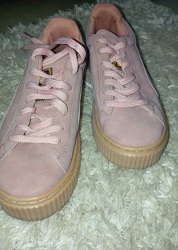 Puma Puma Pembe Nubuk Bağcıklı Kadın Spor Ayakkabı