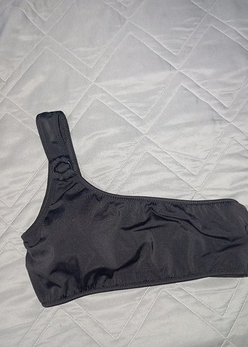 38 Beden siyah Renk Tek Omuzlu Siyah üst bikini