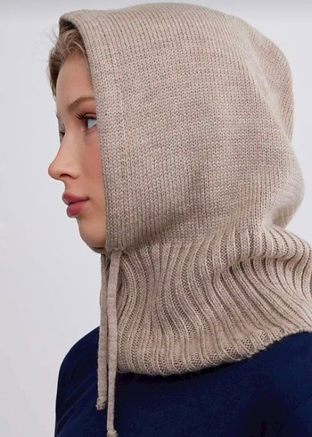 İpli Örgü Triko Balaclava Kışlık Bere - Görsel 2