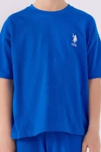 USPA MARKA MAVİ RENKLİ T-SHIRT