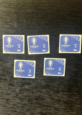 5 kaptan çıkartması - Euro 2024 sticker - Görsel 2