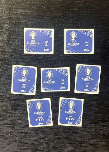 7 adet Euro 2024 çıkartma albümüdeki özel folyo  sticker - Görsel 2