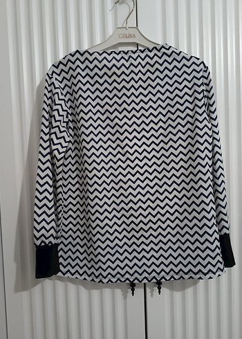 Zebra Desenli Uzun Kollu Kadın Gömlek - Görsel 3