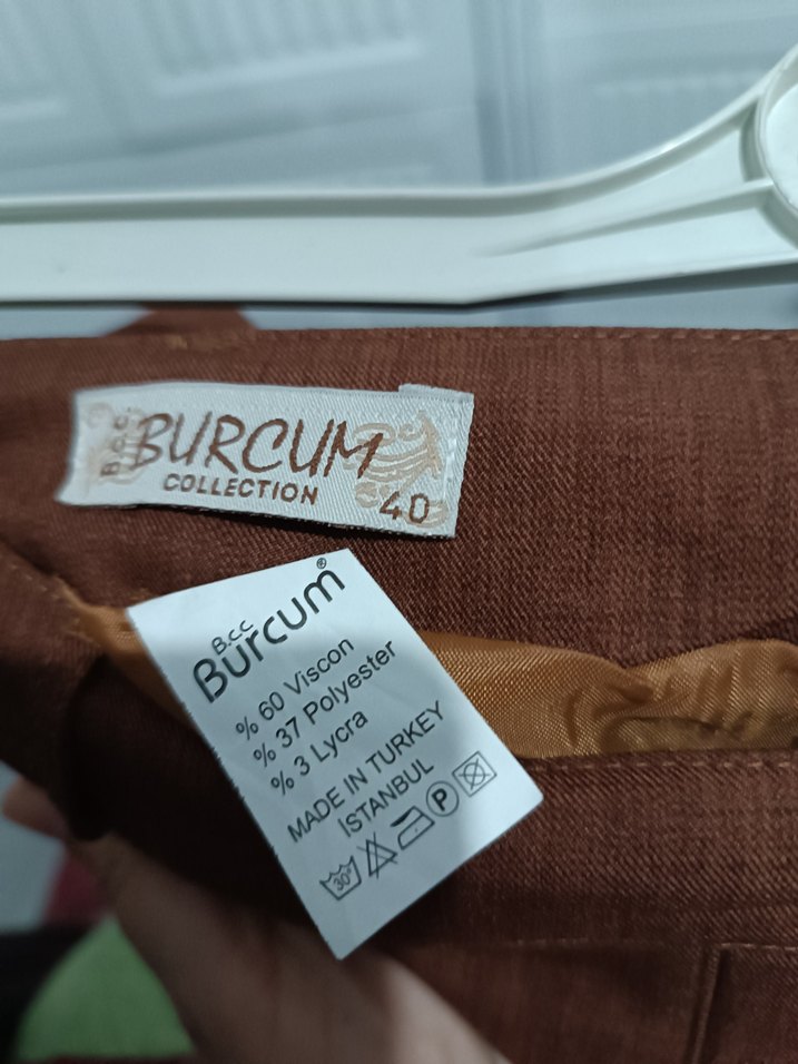 Düğmeli Kahverengi Uzun Etek - Görsel 3