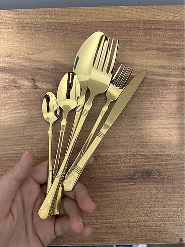  Beden Gold kaşık çatal bıçak seti