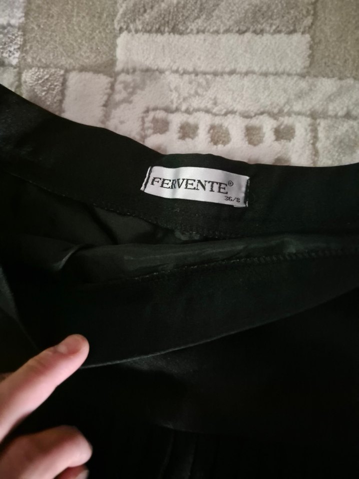 Piliseli Siyah Uzun  Etek - Görsel 2