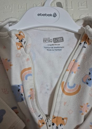 Çocuklar için Pastel Renkli Baskılı Uyku Tulumu - Görsel 3