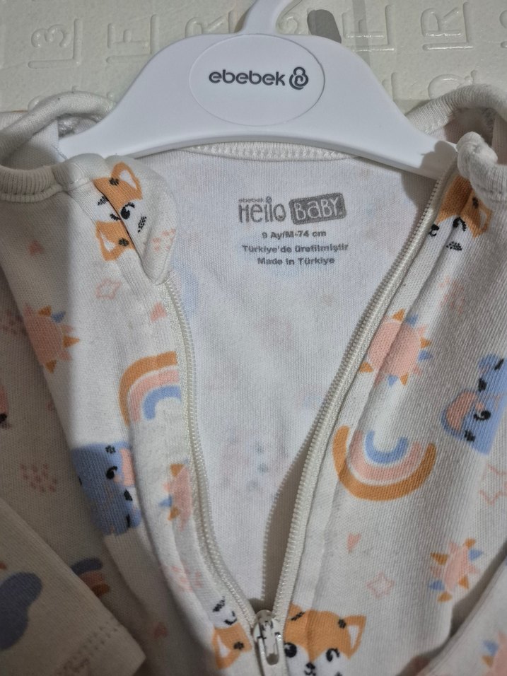 Çocuklar için Pastel Renkli Baskılı Uyku Tulumu - Görsel 3