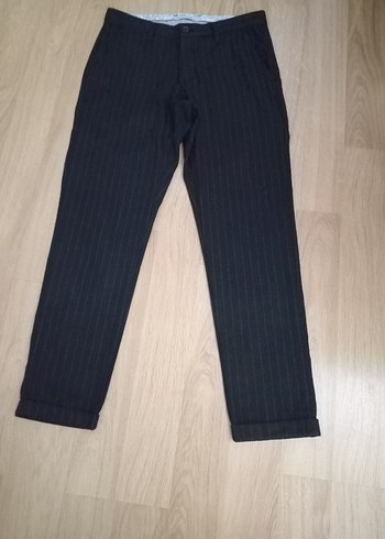 Lacivert Pilili Erkek Denim Pantolon