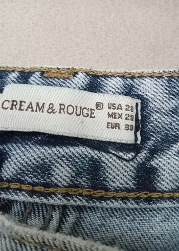38 Beden Püsküllü Gri Denim Mini Etek