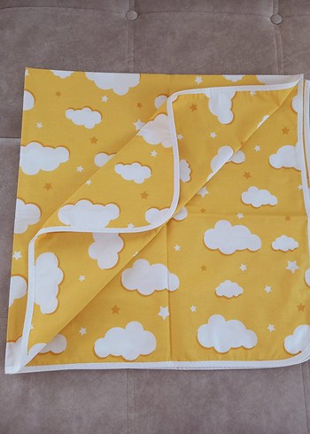 Sarı Bulut Desenli Bebek Battaniyesi - Görsel 2