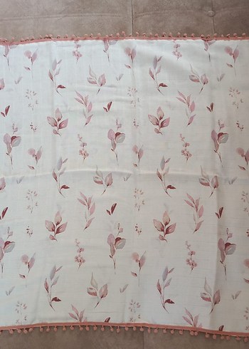 çift katlı müslin ponponlu Bebek örtüsü - Görsel 2