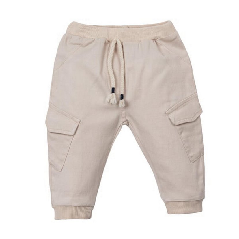 Kapüşonlu Kot Ceket ve Bej Pantolon - Görsel 2